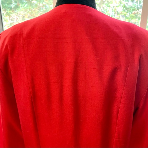 Char Vintage Red 100% Peplum Blazer - Picture 6 of 11